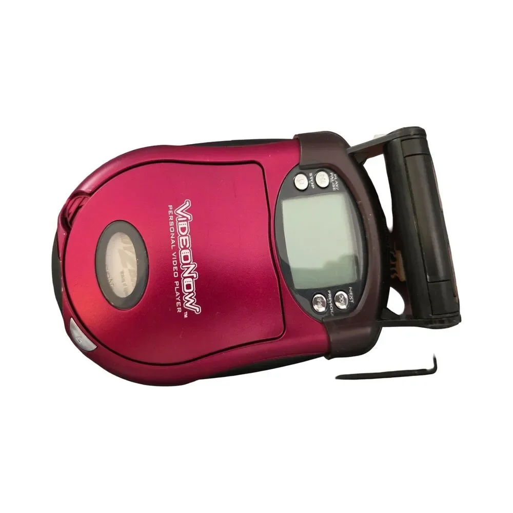 VideoNow Personal Video Player Red Tested Working + SpongeBob Beyblade Discs
